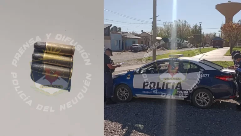 Senillosa: un hombre fue demorado cuando circulaba con un revólver cargado por la vía pública